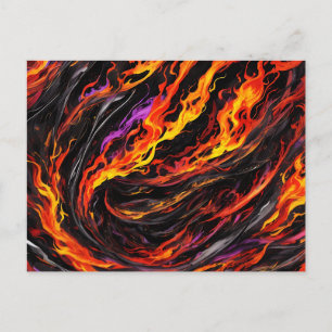 Levendige Abstracte vlam Briefkaart