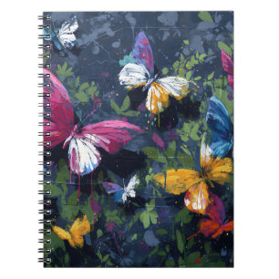 Levendige Abstracte Vlinder Vlucht (1) Notitieboek