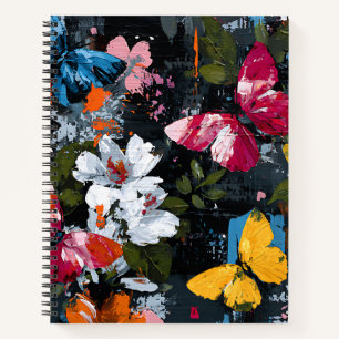 Levendige Abstracte Vlinder Vlucht (2) Notitieboek
