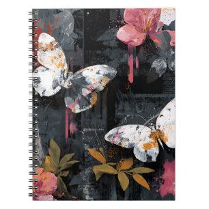 Levendige Abstracte Vlinder Vlucht (3) Notitieboek