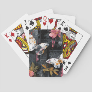 Levendige Abstracte Vlinder Vlucht (3) Pokerkaarten