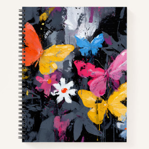 Levendige Abstracte Vlinder Vlucht (5) Notitieboek