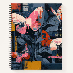 Levendige Abstracte Vlinder Vlucht (6) Notitieboek