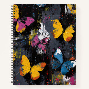Levendige Abstracte Vlinder Vlucht (8) Notitieboek