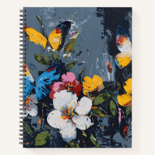 Levendige Abstracte Vlinder Vlucht (9) Notitieboek