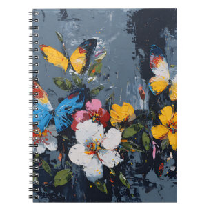 Levendige Abstracte Vlinder Vlucht (9) Notitieboek