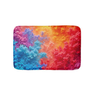 Levendige Abstracte Wolkenkleuren Badmat