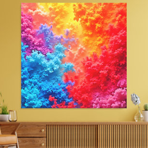 Levendige Abstracte Wolkenkleuren Canvas Afdruk