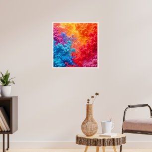 Levendige Abstracte Wolkenkleuren Poster