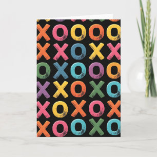 Levendige Abstracte Xo Kunstkaart Kaart
