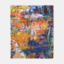 Levendige abstractie - Olieschilderchaos op het pa Fleece Deken
