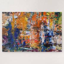 Levendige abstractie - Olieschilderchaos op het pa