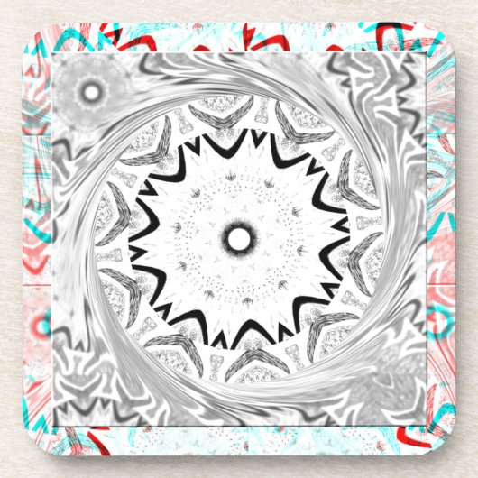 Levendige Afrikaanse cultuur: een roze en cyaan sa Drankjes Onderzetter (Voorkant)