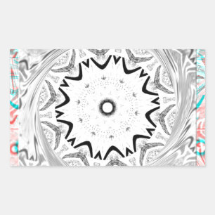 Levendige Afrikaanse cultuur: een roze en cyaan sa Rechthoekige Sticker