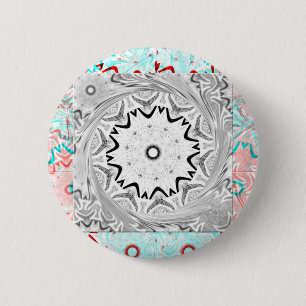 Levendige Afrikaanse cultuur: een roze en cyaan sa Ronde Button 5,7 Cm