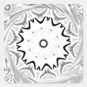 Levendige Afrikaanse cultuur: een roze en cyaan sa Vierkante Sticker