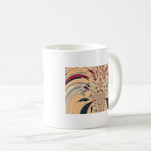 Levendige Afrikaanse Kaleidoscoop: Een Peachy Deli Koffiemok (Voorkant rechts)