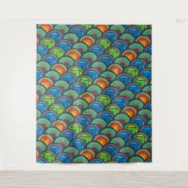 Levendige Afrikaanse Textiel: Het mengen van Patro Wandkleed