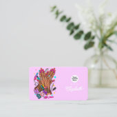 Levendige Afro-Amerikaanse Nail Boss Visitekaartje (Staand voorkant)