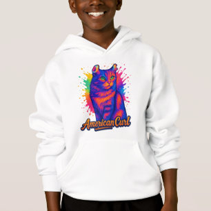 Levendige Amerikaanse Curl Cat Pop Art Illustratio