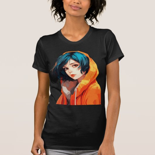 Levendige anime schoonheid t-shirt (Voorkant)