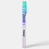 Levendige Aqua Blue Random Mandala op Roze Case-Mate iPhone Case (Achterkant / Rechts)