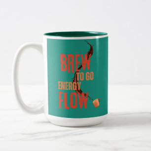 Levendige artistieke Brew to Go Energy Flow Mok