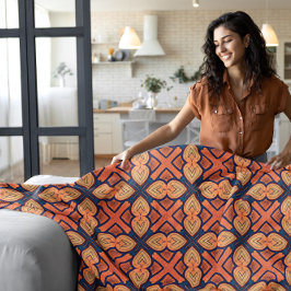 levendige artistieke symmetrie fleece deken