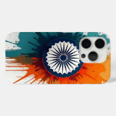 Levendige Ashoka Chakra iPhone Case - Abstracte pi (Achterkant (horizontaal))