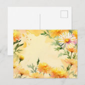 Levendige Aster Garden in zonovergoten Waterverf S Briefkaart (Voorkant / Achterkant)