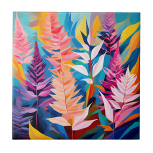 Levendige Astilbe Floral geometrisch Tegeltje
