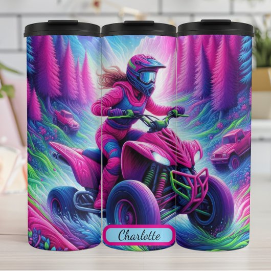 Levendige ATV: psychedelische off-road sensatie Thermosbeker