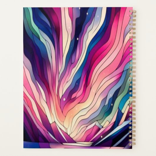 Levendige Aurora Borealis Planner (Achterkant)