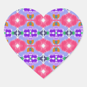 Levendige Aurora Kaleidoscoop Elektrische Bloei Hart Sticker