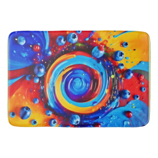 Levendige Berry Vortex Badmat (Voorkant)