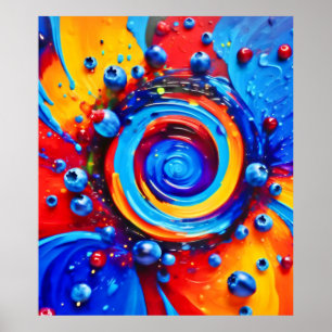 Levendige Bes Vortex Poster