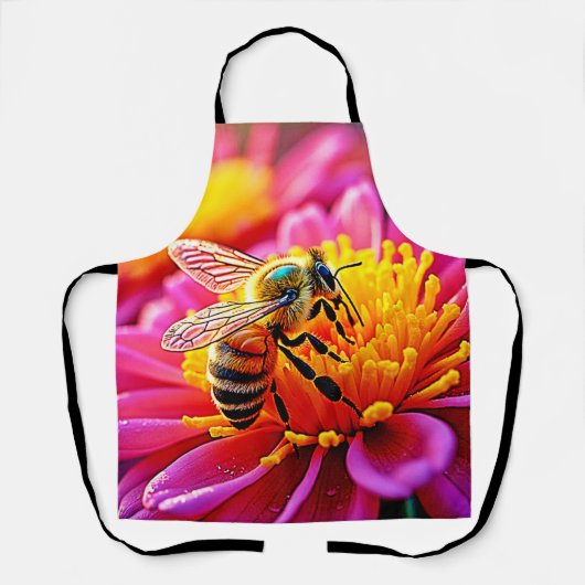 Levendige bij op Bloom Design Schort (Voorkant)