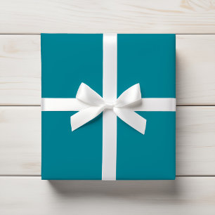 Levendige Blauwgroen Blauwe Effen Kleur Cadeaupapier