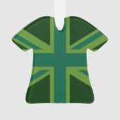 Levendige Blauwgroen Uniefaansluiting Ornament (achterkant)