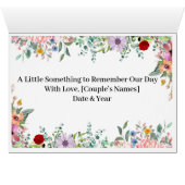 Levendige bloei - Multicolor Bloemen Tafelnummers (Binenzijde Horizontaal (Onderkant))