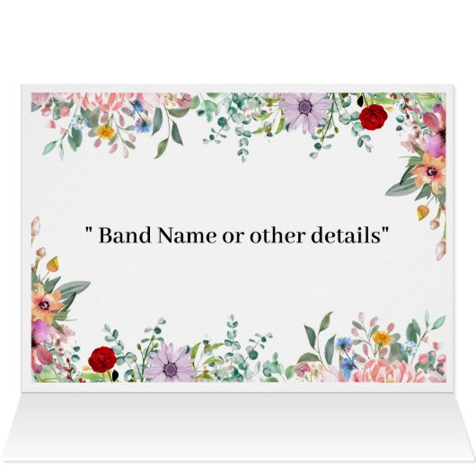 Levendige bloei - Multicolor Bloemen Tafelnummers (Binnen Horizontaal (Boven))