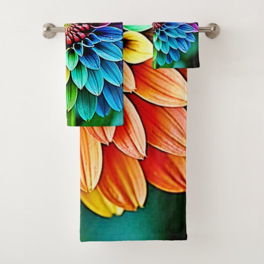 Levendige bloei van hoop en vreugde ontwerp bad handdoek (Insitu)