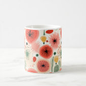 Levendige bloeiende bloemen in kleur magische mok (Center)