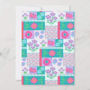 Levendige Bloeiende Bloemen Ontwerp Kaart