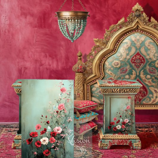 Levendige Bloemen Anjers en Vlinders Veld Tissuepapier