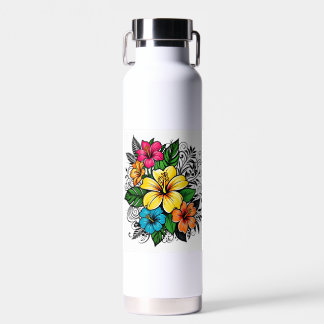 Levendige Bloemen Bloei Water Fles