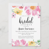 Levendige Bloemen Bruids Douche Uitnodigingen (Voorkant)