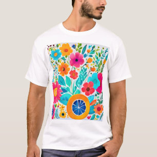Levendige bloemen Fiesta T-shirt