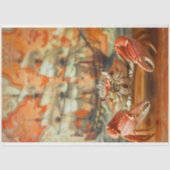 Levendige Bloemen Koning Krab Decoupage Tissuepapier (Voorkant)