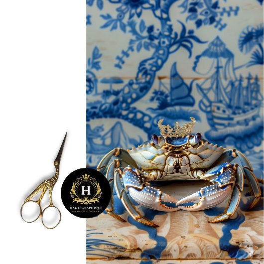 Levendige Bloemen Koning Krab Decoupage Tissuepapier